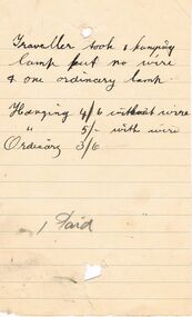 Document - PEARCE COLLECTION: VARIOUS HANDWRITTEN DOCUMENTS (ELDRIDGE & BURNET?)