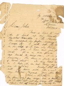 Document - PEARCE COLLECTION: LETTER (PART) FROM ''DICK'' TO ''JOHN''
