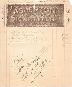 Document - PEARCE COLLECTION: ELDRIDGE & BURNET - ACCOUNTS PAID