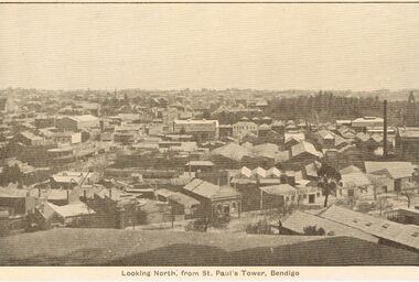 Postcard - LANDSCAPE VIEW OF BENDIGO FROM ST. PAUL'S TOWER, BENDIGO