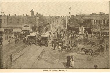 Postcard - MITCHELL STREET, BENDIGO