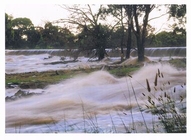Photograph - HUGH ENNES COLLECTION: EPPALOCK WEIR WATER OVERFLOW - JAN 2011