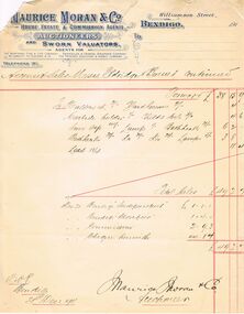 Document - PEARCE COLLECTION: ACCOUNTS  MAURICE MORAN & CO