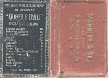 Domestic Object - SEWING AIDS: BOOK OF SEWING NEEDLES