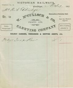 Document - PEARCE COLLECTION: ACCOUNTS  W MCCULLOCH & CO