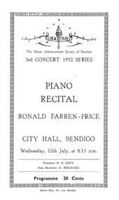 Document - PIANO RECITAL - RONALD FARREN-PRICE