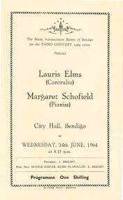 Document - LAURIS ELMS (CONTRALTO), MARGARET SCHOFIELD (PIANIST)