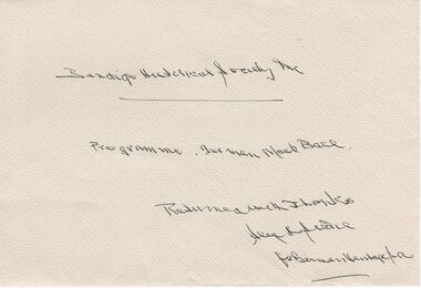 Document - LYDIA CHANCELLOR COLLECTION;  GERMAN MASK BALL PROGRAMME