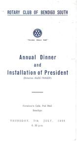 Document - ANNUAL DINNER AND INSTALLATION OF PRESIDENT