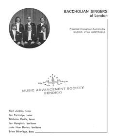 Document - BACCHOLIAN SINGERS OF LONDON