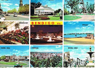 Postcard - COLOURED POSTCARD: VIEWS OF BENDIGO