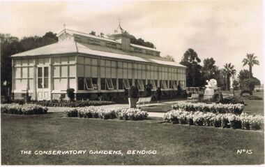 Photograph - VIEWS OF BENDIGO : NO. 15 : THE CONSERVATORY GARDENS, BENDIGO : UNDATED