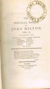Book - BOOK - MILTON'S WORKS VOL II (COOKES POCKET EDITION)