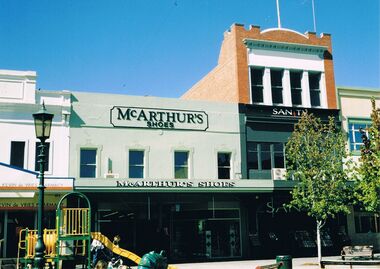 Photograph - COLOUR PHOTOGRAPH OF MCARTHUR'S SHOES STORE HARGREAVES MALL, April, 2001