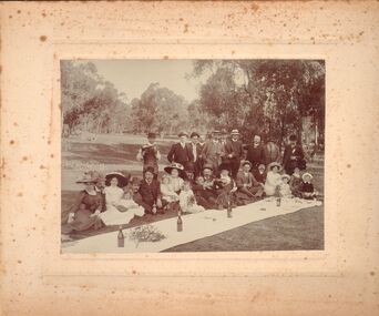 Photograph - GROUP PICNICKING IN BUSH