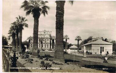 Photograph - VIEWS OF BENDIGO : NO. 11 : CONSERVATORY GARDENS, BENDIGO : UNDATED, C1920's