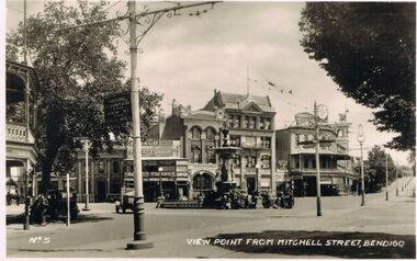 Photograph - VIEWS OF BENDIGO : NO. 5 : VIEW POINT FROM MITCHELL STREET, BENDIGO : UNDATED, 1920