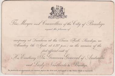 Document - INVITATION - LUNCHEON, 17/06/1903