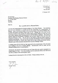 Document - DOCUMENTS RELATING TO: A POSSIBLE SITE FOR A MUSEUM / GALLERY ' 27.10.2005