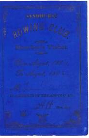 Document - TICKET - SANDHURST ROWING CLUB MEMBER'S TICKET, August 1885
