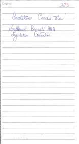 Document - NOTE - INVITATIONS CARDS ETC