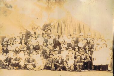 Photograph - GROUP PHOTO OF  MEN, WOMEN AND CHILDREN