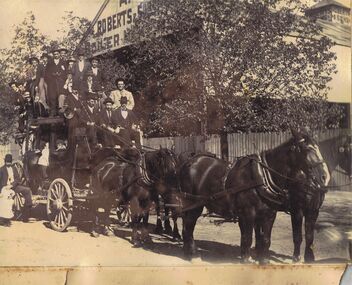 Photograph - HORSE DRAWN CARRIAGE OUTSIDE A. ROBERTS & SONS, BOILER MAKERS