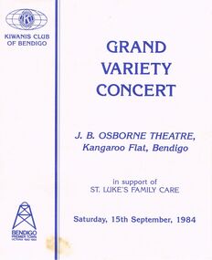 Document - LYDIA CHANCELLOR COLLECTION;  GRAND VARIETY CONCERT