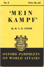 Book - PAPERBACK BOOKLET MEIN KAMPF BY R.C.K. ENSOR