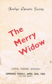 Document - LYDIA CHANCELLOR COLLECTION; THE MERRY WIDOW PROGRAMME