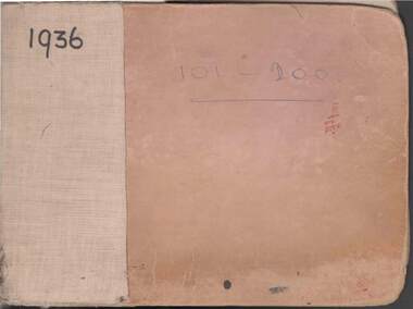 Book - RIGHT TO OCCUPY RESIDENCE AREA COLLECTION: REGISTER 1936