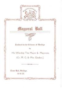 Document - MENU AND WINE LIST FOR MAYORAL BALL, CR M. GIUDICE MAYOR