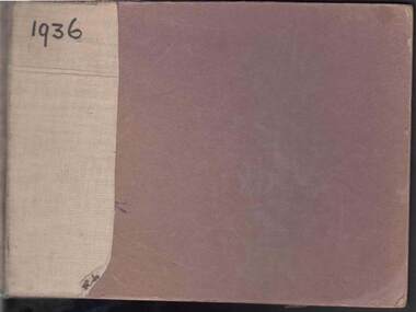 Book - RIGHT TO OCCUPY RESIDENCE AREA COLLECTION: REGISTER 1936