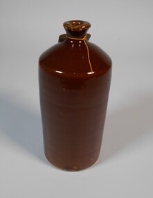 Container - BROWN CERAMIC BOTTLE