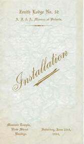 Book - BOOK - ZENITH LODGE NO 52 - INSTALLATION