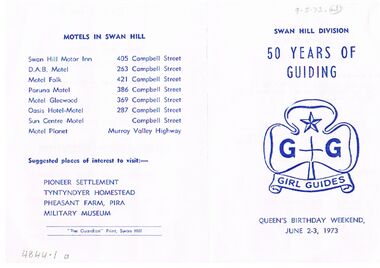 Document - DOCUMENT - INVITATION TO GOLDEN JUBILEE CELEBRATIONS - GIRL GUIDES, 02/06/1973