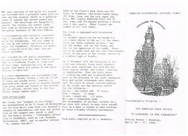 Document - THE BENDIGO POST OFFICE, 14/04/1995