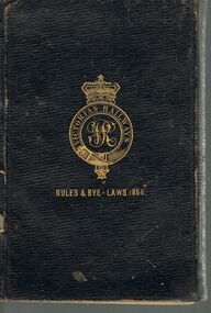 Document - BADHAM COLLECTION: VICTORIAN RAILWAYS RULES AND BYE-LAWS 1864