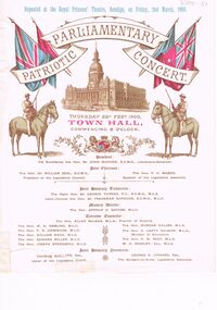 Document - LYDIA CHANCELLOR COLLECTION; PARLIAMENTARY PATRIOTIC CONCERT PROGRAMME