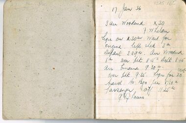 Document - BADHAM COLLECTION: NOTEBOOK DETAILING DRIVER ACTIVITIES