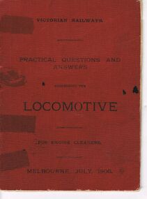 Document - BADHAM COLLECTION: VICTORIAN RAILWAYS LOCOMOTIVE BOOKLET