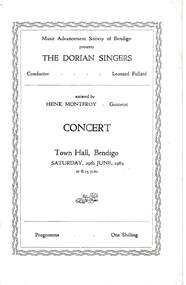 Document - MUSIC ADVANCEMENT SOCIETY OF BENDIGO-THE DORIAN SINGERS