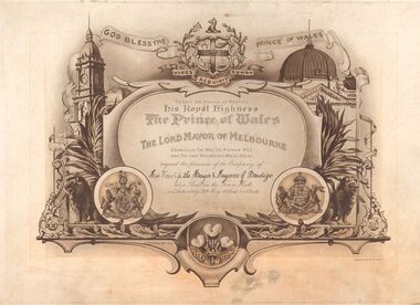 Document - INVITATION - THE PRINCE OF WALES BALL, TOWN HALL BENDIGO, 1920, 29/05/1920