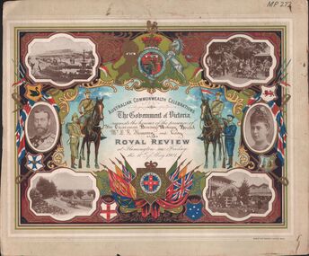 Document - INVITATION - AUSTRALIAN COMMONWEALTH CELEBRATIONS 1901, 10/05/1901