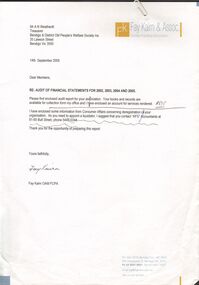Document - OLD PEOPLES WELFARE SOCIETY COLLECTION: RECEIPTS