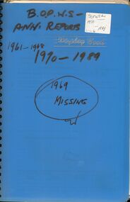 Document - OLD PEOPLES WELFARE SOCIETY COLLECTION: ANNUAL REPORTS