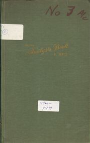 Book - OLD PEOPLES WELFARE SOCIETY COLLECTION: ANALYSIS BOOK
