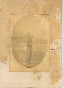 Photograph - BLACK AND WHITE PHOTOGRAPH OF A MAN IN A GARDEN