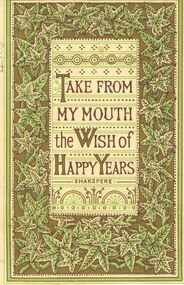 Document - CHRISTMAS CARD: FLOWERS AND REFERENCE TO SHAKESPEARE TWELFTH NIGHT