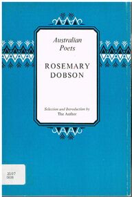 Book - ALEC H CHISHOLM COLLECTION: BOOK - POETRY OF ROSEMARY DOBSON